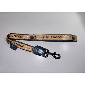 New With Tags Life is Good Daisy Dog Leash 6 foot Yellow